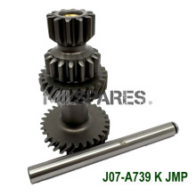 Cluster gear and shaft